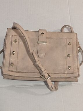 BOTKIER Neutral Beige Crossbody Bag with Gold Hardware